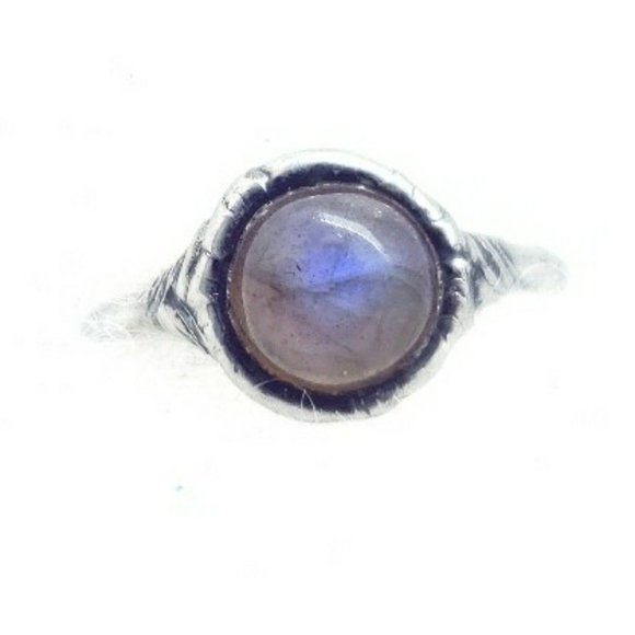 Purple Labradorite crystal ring size 7 - Picture 4 of 12